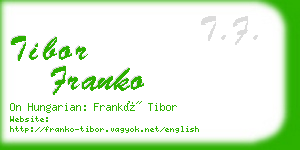 tibor franko business card